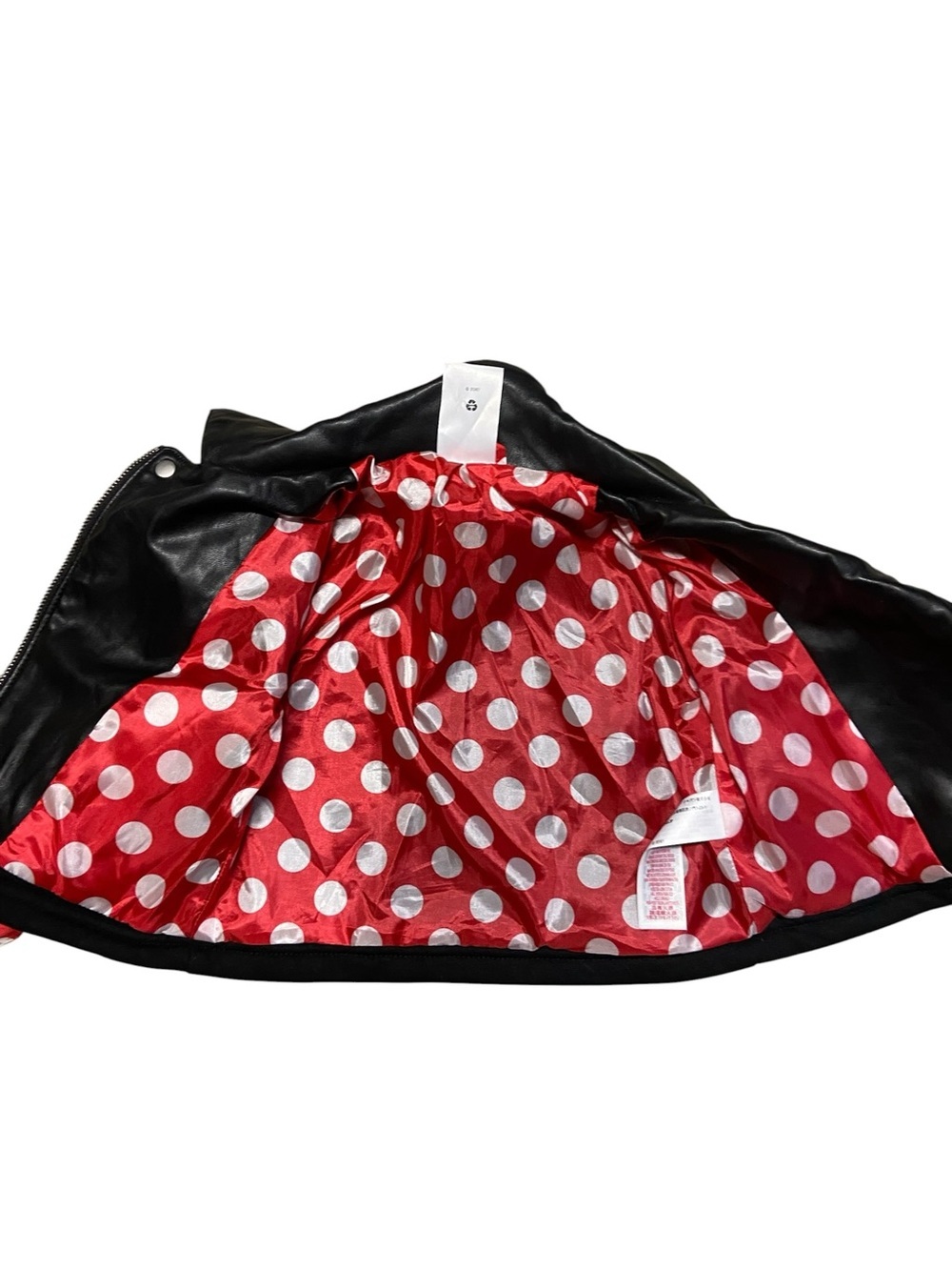 Disney Store Minnie Mouse Moto Jacket Faux Leather Sequin Detail Size 3T Outdoor - Picture 4 of 8